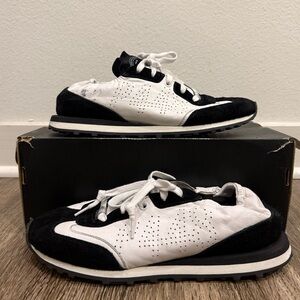 P448 S23 Audry Lace Up Sneakers Black White Size EU 38 US 8-8.5